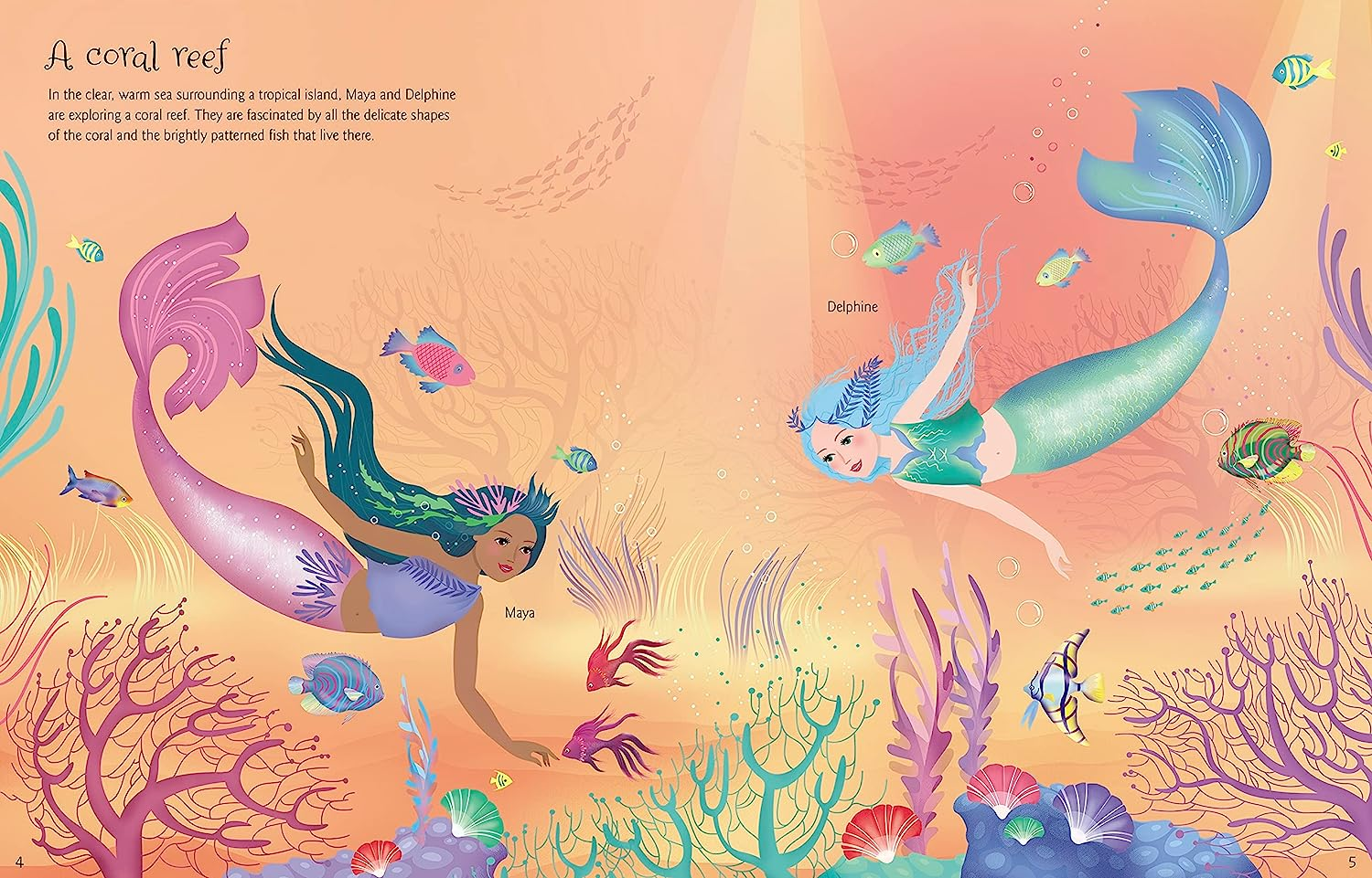 Usborne Dolly Dressing Mermaids Sticker Book image number 2