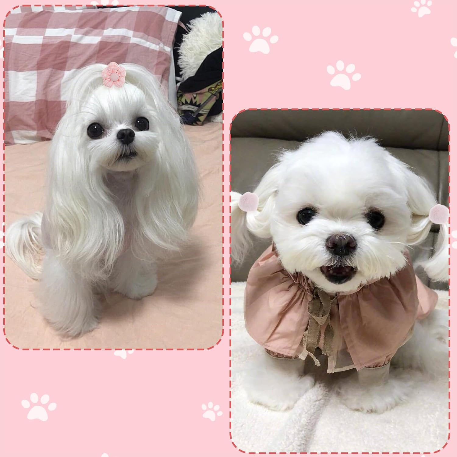 Giantree 20 Pcs Pink Dog Hair Bows for Small Dogs, Cute Dog Bows with Rubber Bands, Comfortable All-Season Hair Ties for Small Breeds (Pink) image number 3