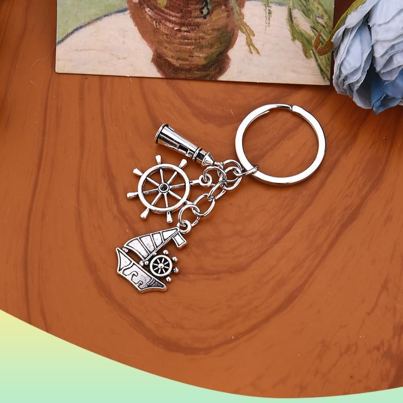 Sailor Birthday Gifts for Grandson Son Navy Graduation Presents for Him Husband Boyfriend Navy Retirement Gifts for Men Elderly Dad Grandpa Sailor Themed Gift Sailing Keychain for Boys Brother Nephew image number 6