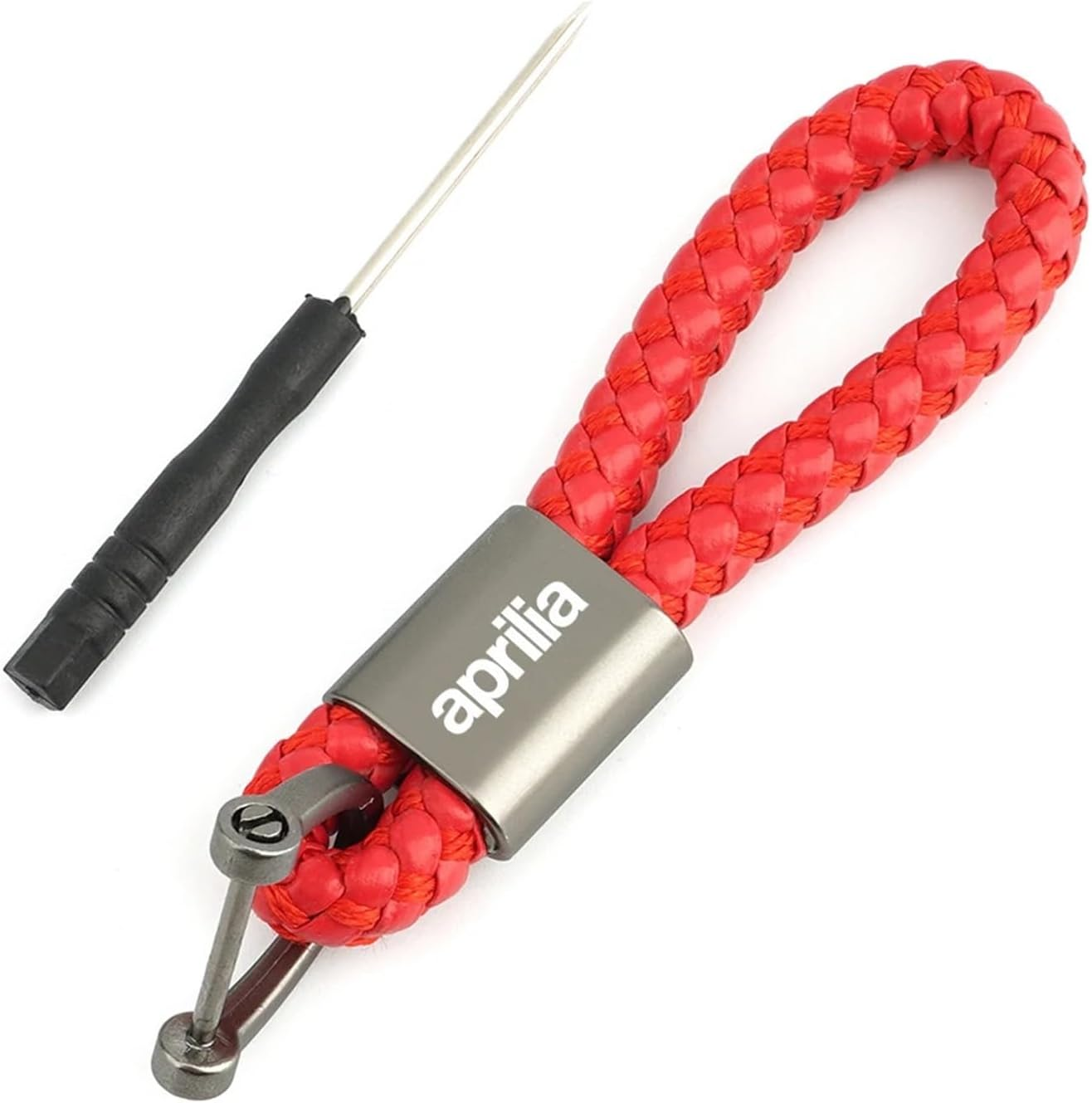 VLOZDJOF with Laser Logo Motorcycle Keyring Compatible with Aprilia FACTOR Racing GPR RS125 RS250 RSV4 SR50 Universal Keychain Accessories 2025