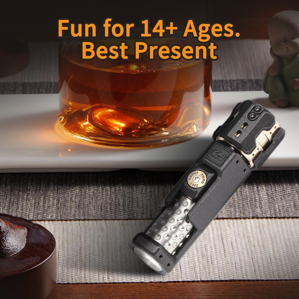 B-Qtech Metal Fidget Slider Toy, Spinning Dice Top with Soothing Sounds, Stress Relief Toy, Compact and Portable Fidget Spinner Adults Gift image number 4