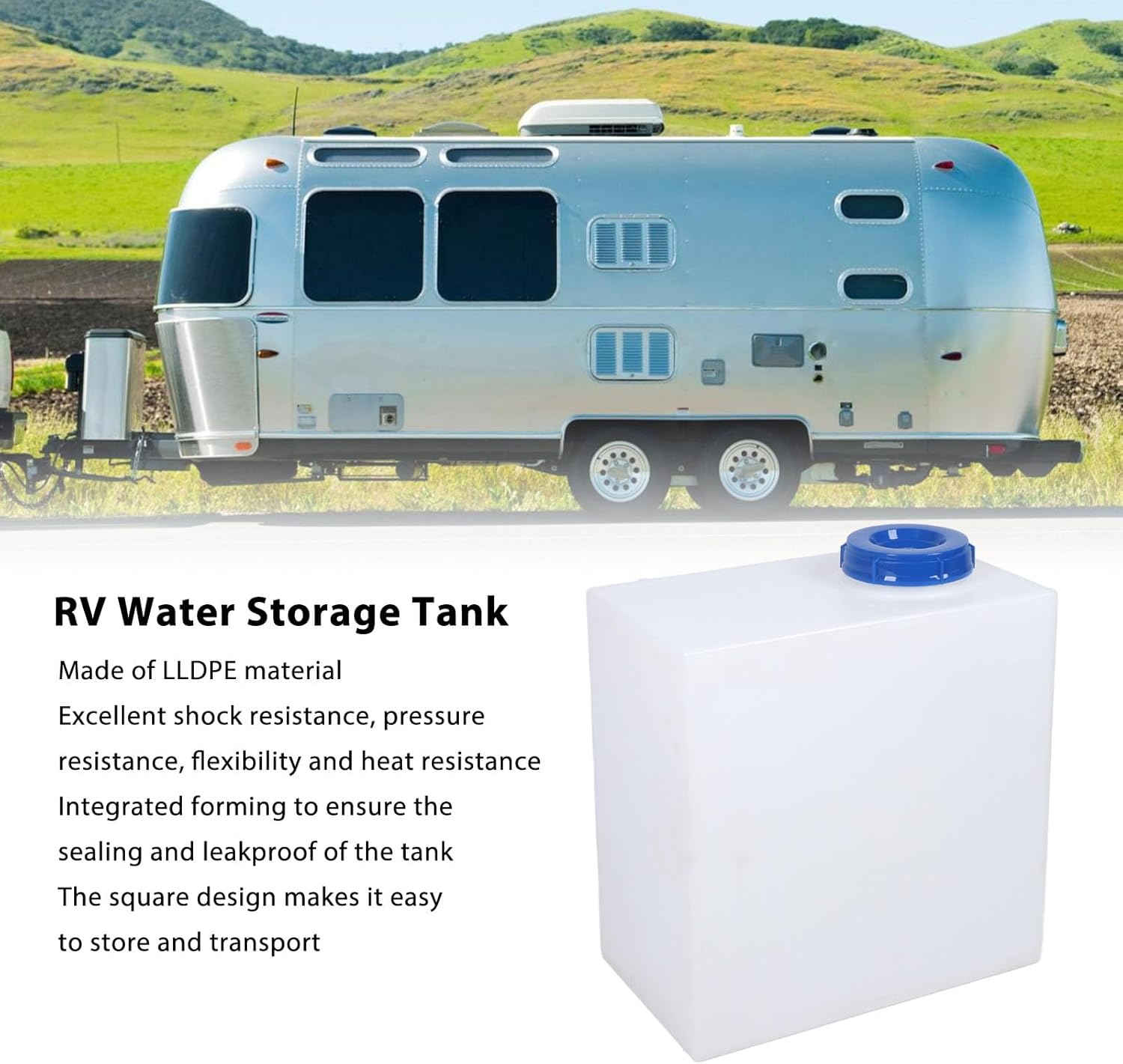 21 Gallon RV Water Tank, RV Water Storage Tank, Emergency Water Holding Tank, Portable Water Catcher for Trailer, Boat, Yacht, Home, Rvs image number 4