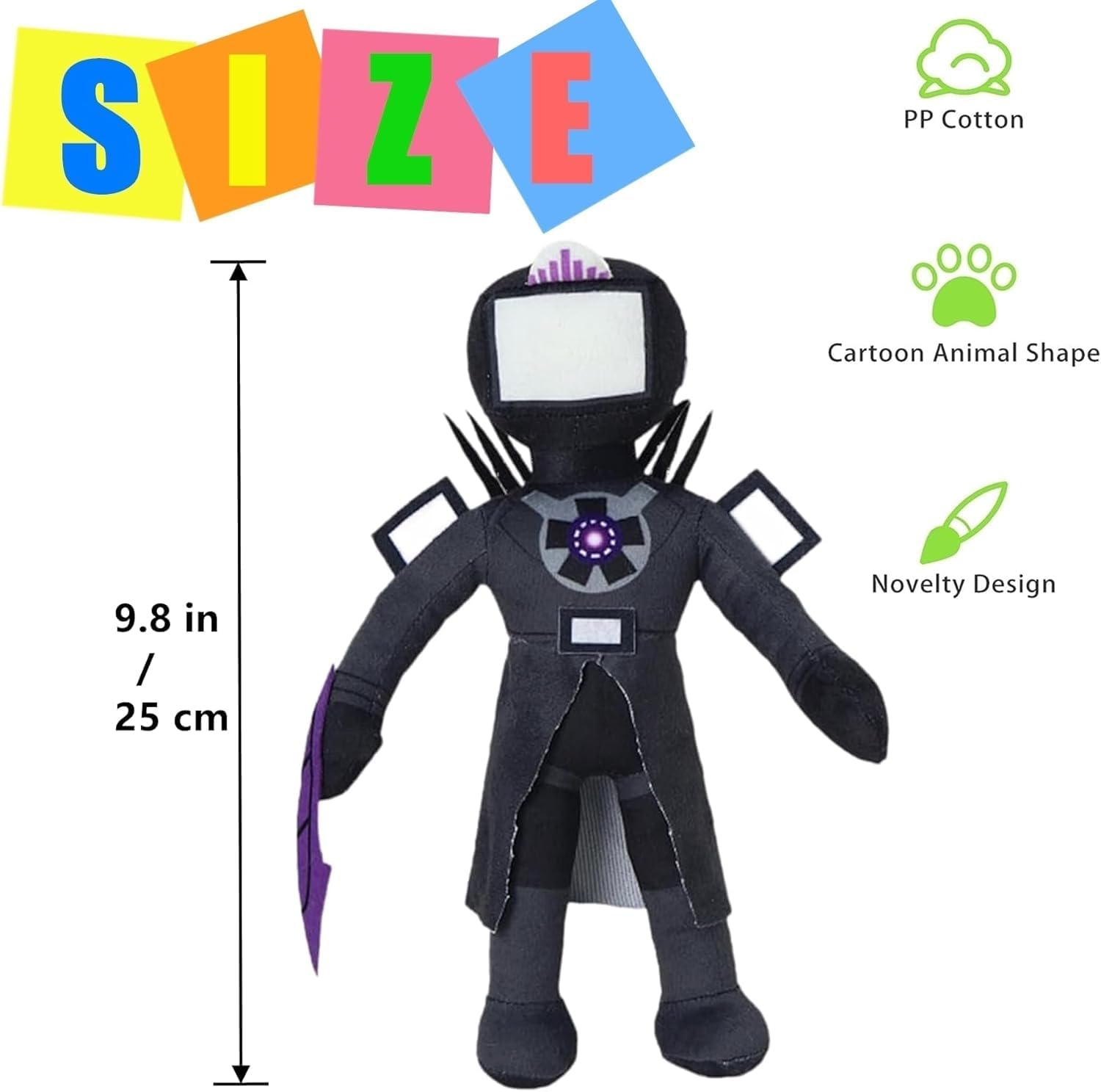 Skibidi Toilet Pillow Plush - Upgrade Titan TV Man Plushies, Horror Stuffed Figure Doll Soft Toy for Kids Children image number 1