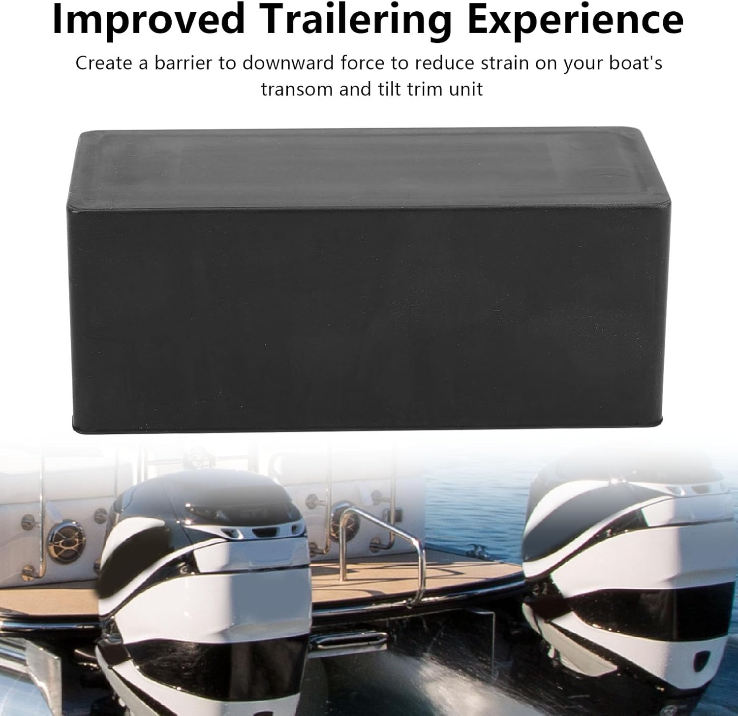 Boat Transom Saver, Rubber Boat Motor Engine Support for Outboards Motor, Outboard Motor Support, Boat Accessories, Transom Savers for Outboard Motor, Easy Installation image number 5