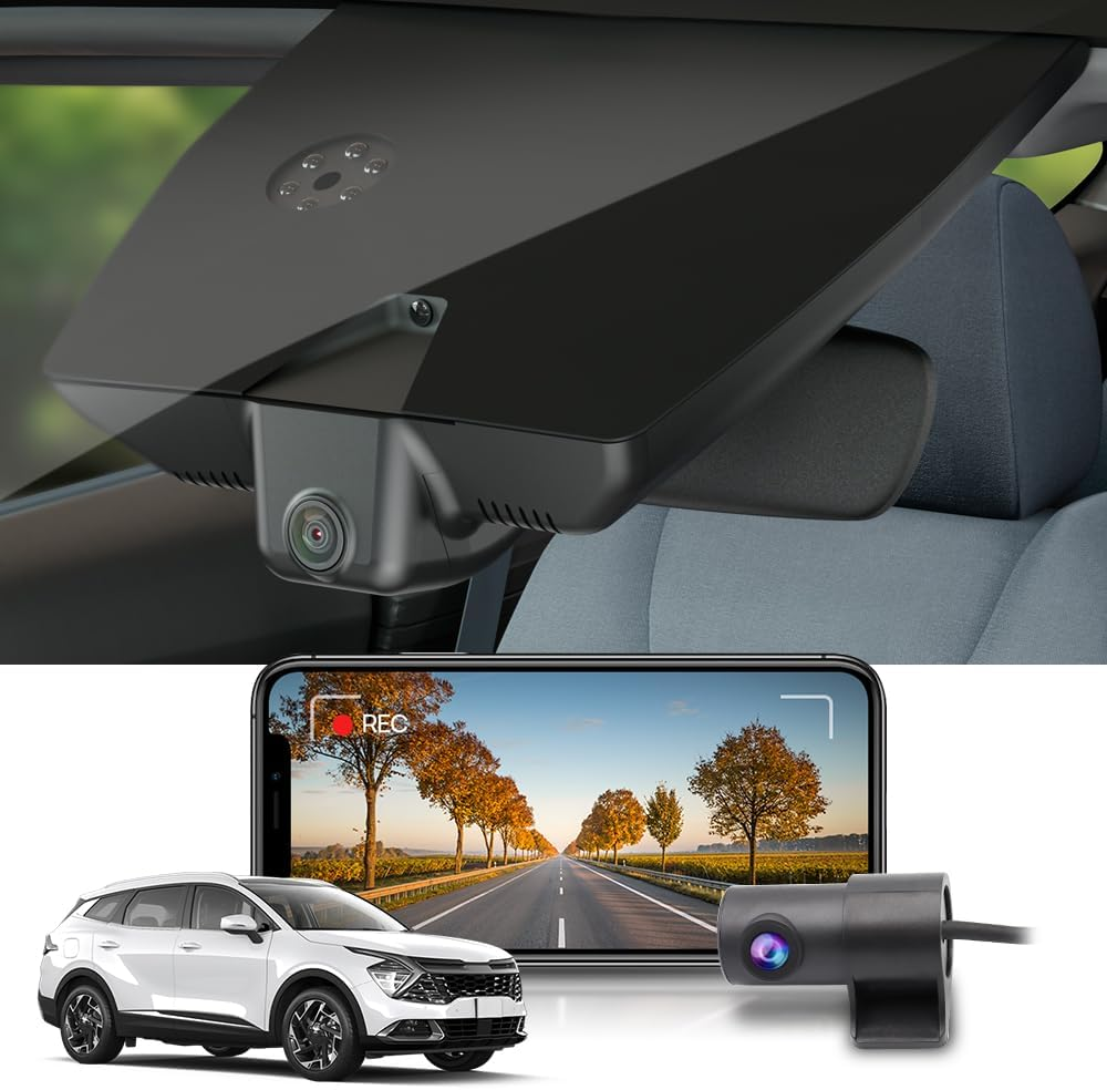 Fitcamx 4K Dash Cam Adapts for Kia Sportage 2022-2025 EX LX X-Line SX X-Pro Prestige (Right Hand Drive Car), OEM Look, 2160P UHD Video Wifi, Loop Recording G-Sensor, Plug & Play, 64GB Card image number 5
