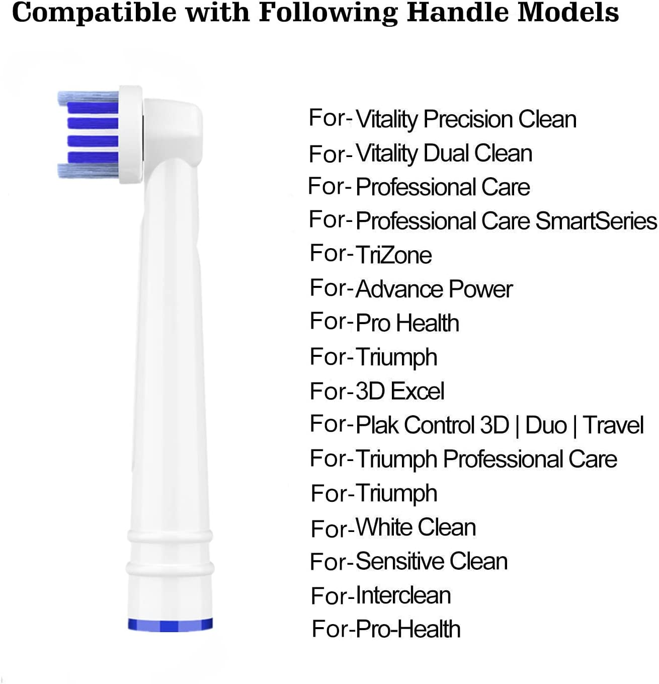 Toothbrush Heads Compatible Oral B Braun, 12 Pack Professional Electric Toothbrush Heads Sensitive Clean Brush Heads Refill for Oral-B 7000/Pro 1000/9600/ 500/3000/8000 image number 3