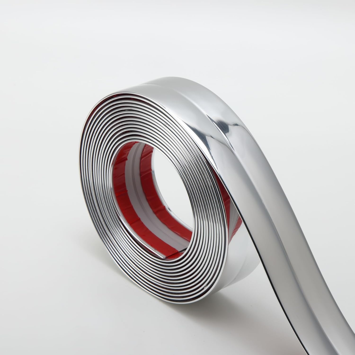 Peel and Stick Multifunctional Molding, 3-In-1 Design - Wall Trim & Corner Guards & Caulk Strip Baseboard for Floor, Table and Door Frame (Shiny Silver, 5M X 2Cm) image number 3