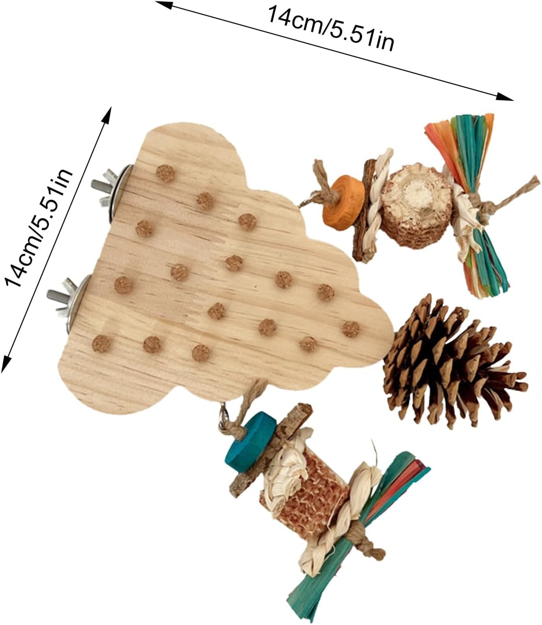 Bird Chew Toys - Shredding Toys Parrots Chewing Hanging|Natural Soft Sola Ball Beak Chew Shred Forage Toy for Parrots|Cockatiel|Conure|Parakeets| and Other Small Birds|Edible Seagrass Woven Clim