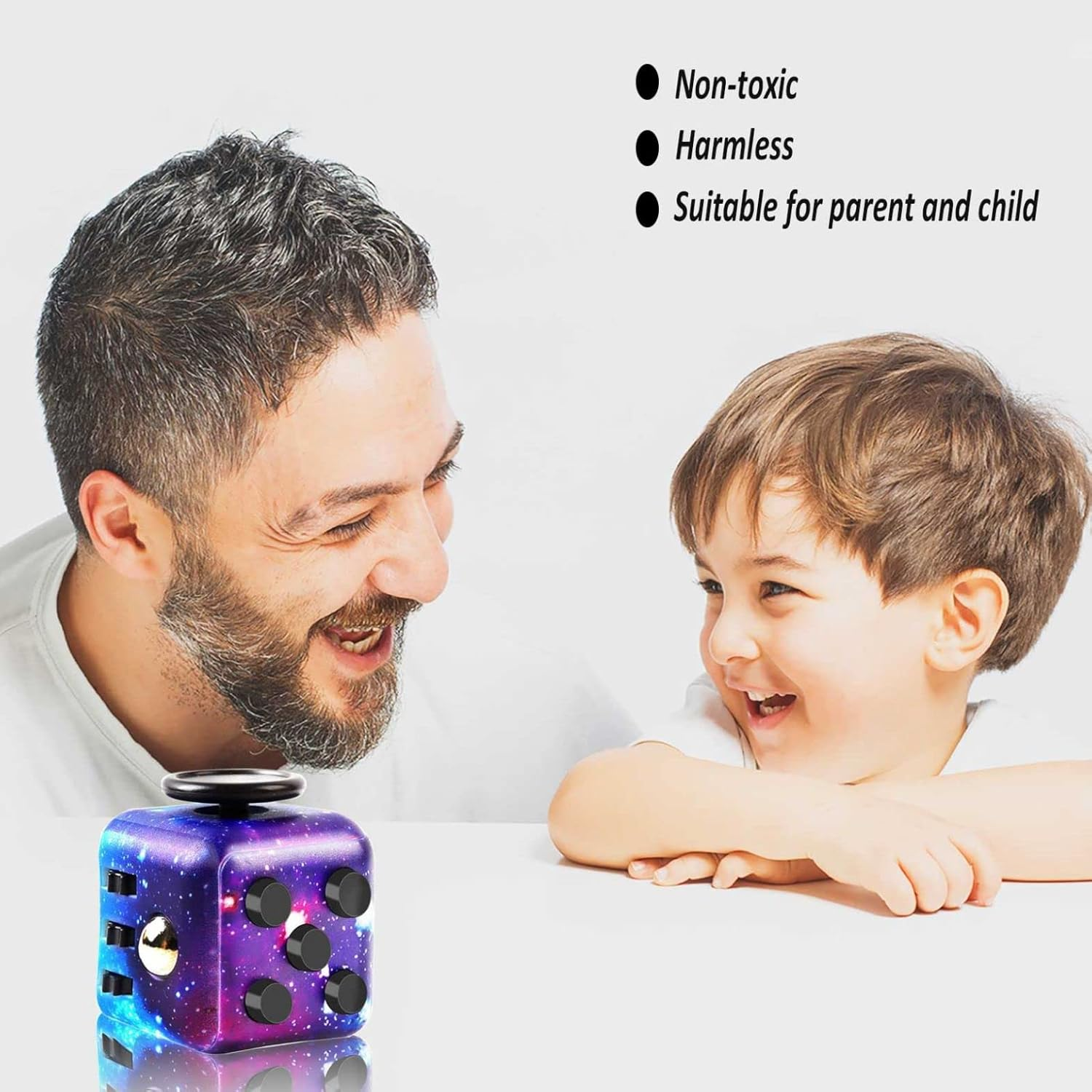 4 Pack Fidget Cube Fidget Toy, Magic Cube Stress and Anxiety Relief Toys, Infinity Cube Fidget Toy Cube Relaxing Hand-Held for Adults, Killing Time Cool Fidget Block for ADD/ADHD/OCD image number 2