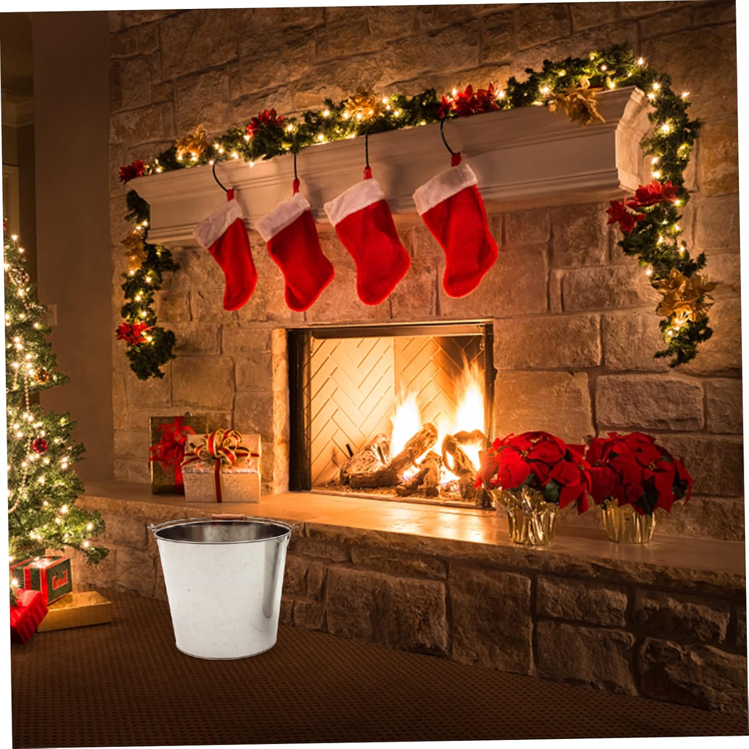 Ibasenice Metal Fire Bucket for Indoor Outdoor Use Compact Handheld Paper Burner Garden Incinerator with Vents Construction for Burning and Blessing Ceremonies image number 4