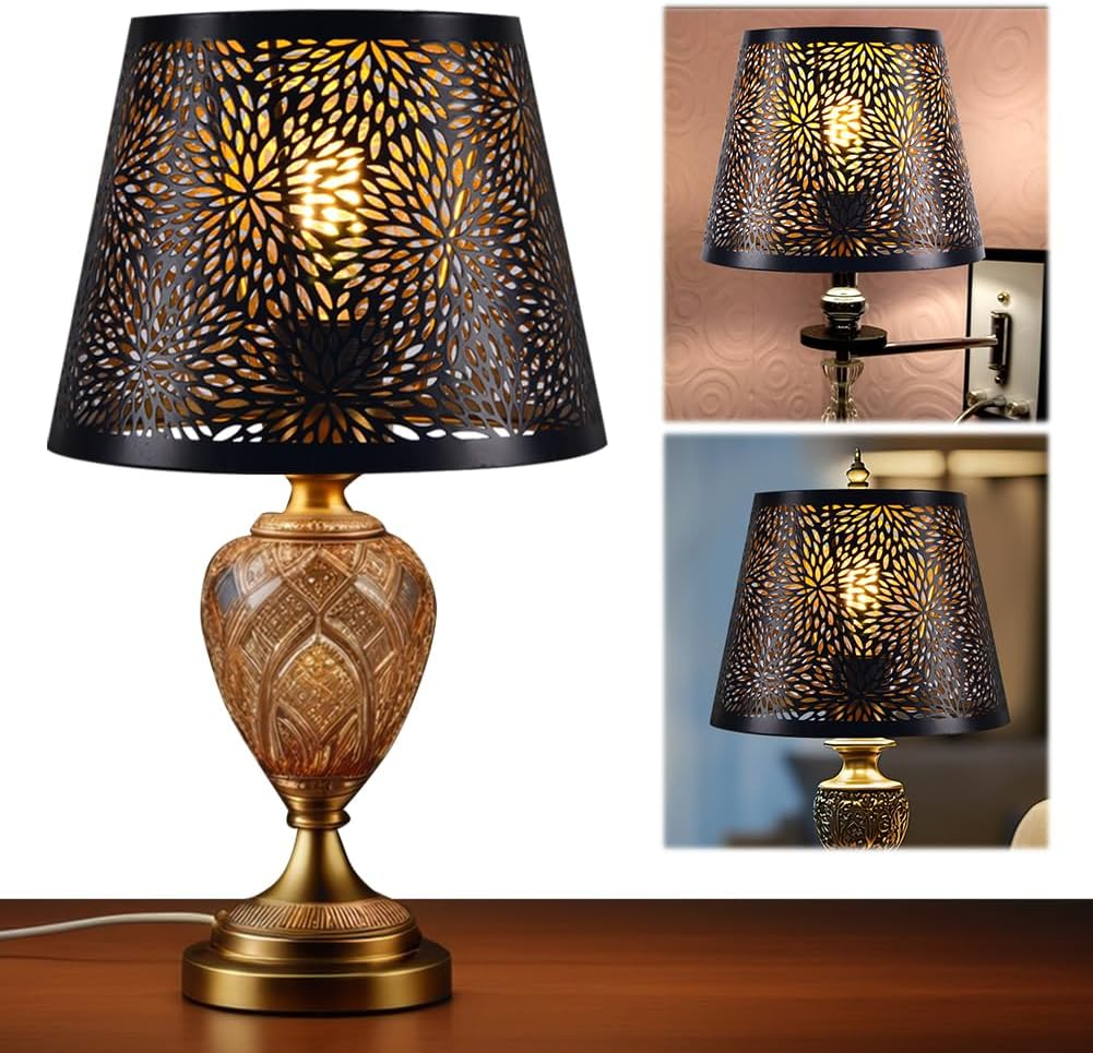 Lampshades for Table Lamp, Lampshade Floor Lamp, Iron Art, Hollow Design, Shade Chandelier, E26, E27, Protective Cover for Ceiling Light, Pendant Light, Natural Wall Light, Decoration