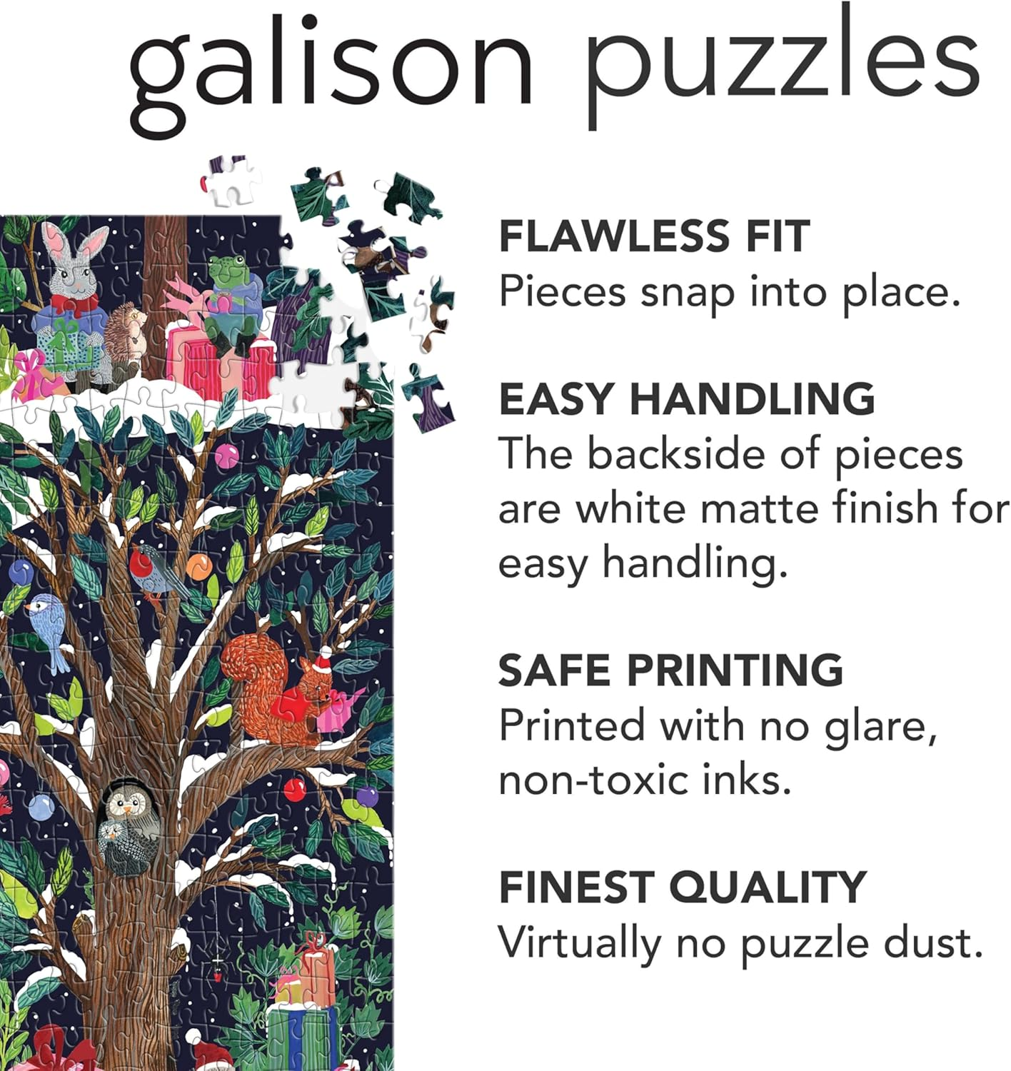 Galison 9780735383425 Yuletide Forest Puzzle (500-Pieces) image number 1