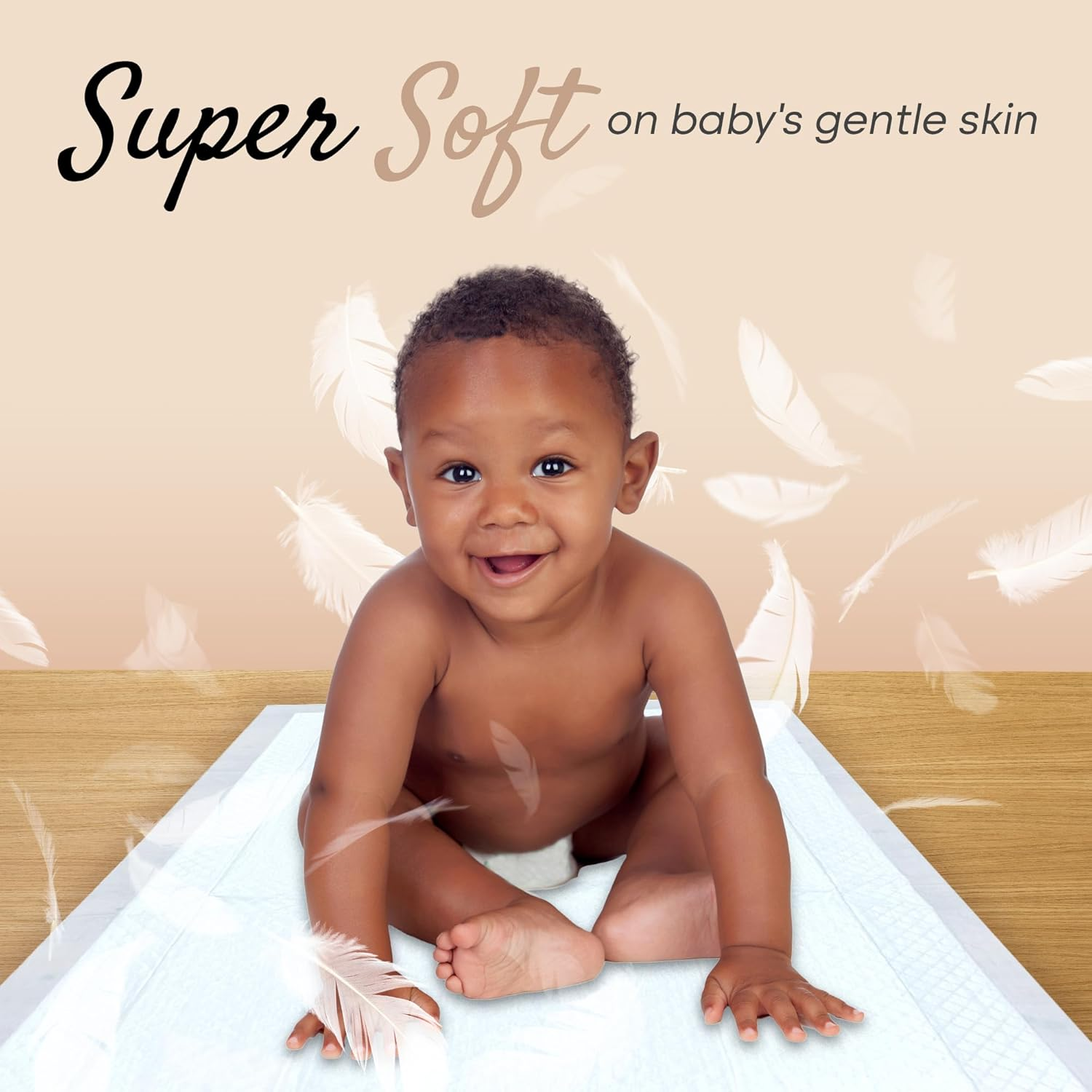 Disposable Changing Pads for Baby (50 Pack) Super Soft and Ultra Absorbent Baby Changing Pad - Leak Proof Diaper Changing Pads for Stress-Free Baby Diaper Changes - White