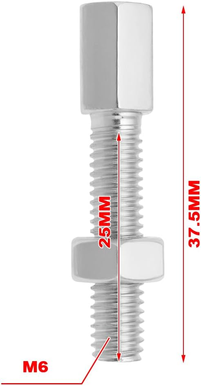 Be in Your Mind 10Pcs Throttle Cable Adjustment Screw M6X37.5 Mm Clutch Cable Repair Set Motorbike Drive Cables Brake Cable A3 Steel Screw with Nuts Compatible with Hercules Kreider Motorbike image number 1