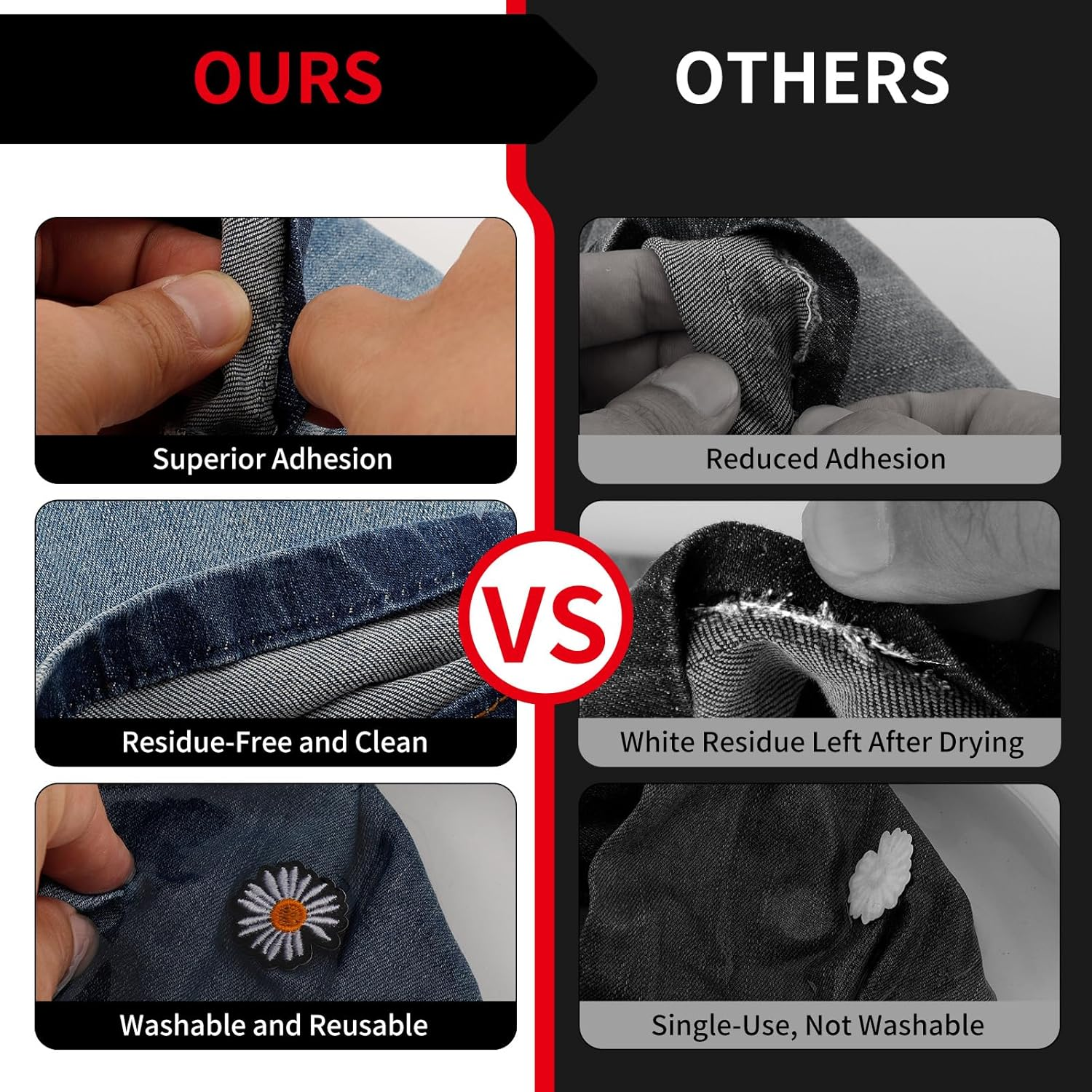 Fabric Glue Permanent, 60 ML Washable Clear Clothing Glue, Super Fabric Glue for Rhinestones, Patches, Clothes, Denim, Leather, Polyester, Fabrics, Doll Repair,No Sew Solution, Permanent Bond image number 2