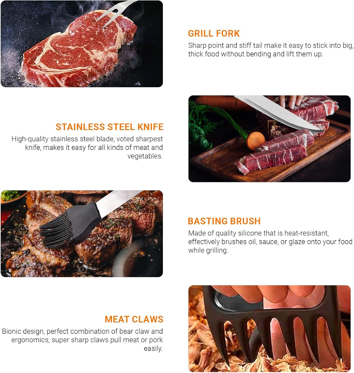 Top G 31Pcs Premium BBQ Grill Accessories Kit, Stainless Steel Grilling Tools Set with Heat-Resistant Gloves & Apron, Outdoor Cooking Essentials, Perfect for Backyard, Camping, Picnic image number 2