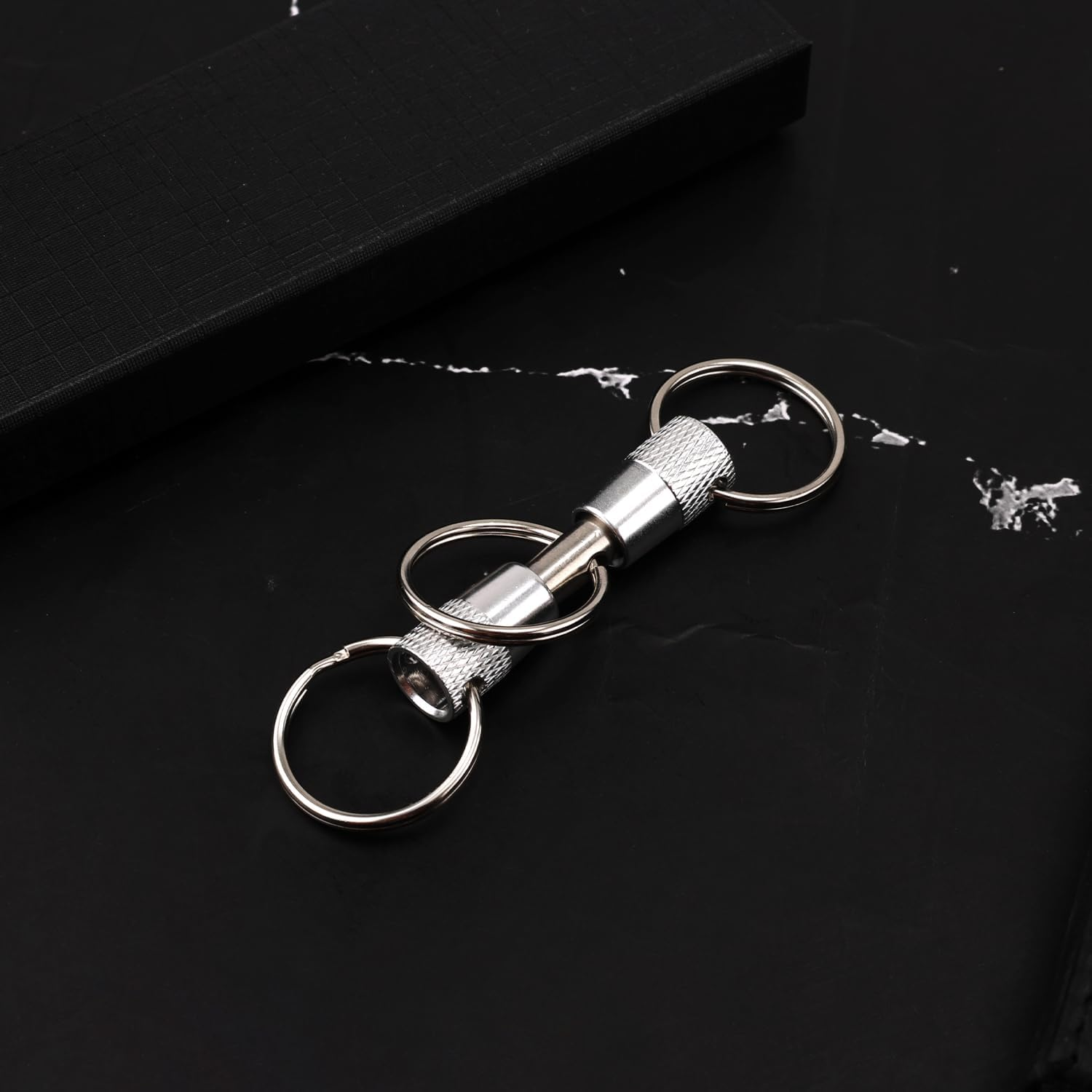 NQEUEPN 3-Way Quick Release Keychain, Detachable Key Rings Pull Apart Separate Quick Disconnect Release Convenient Accessory image number 5