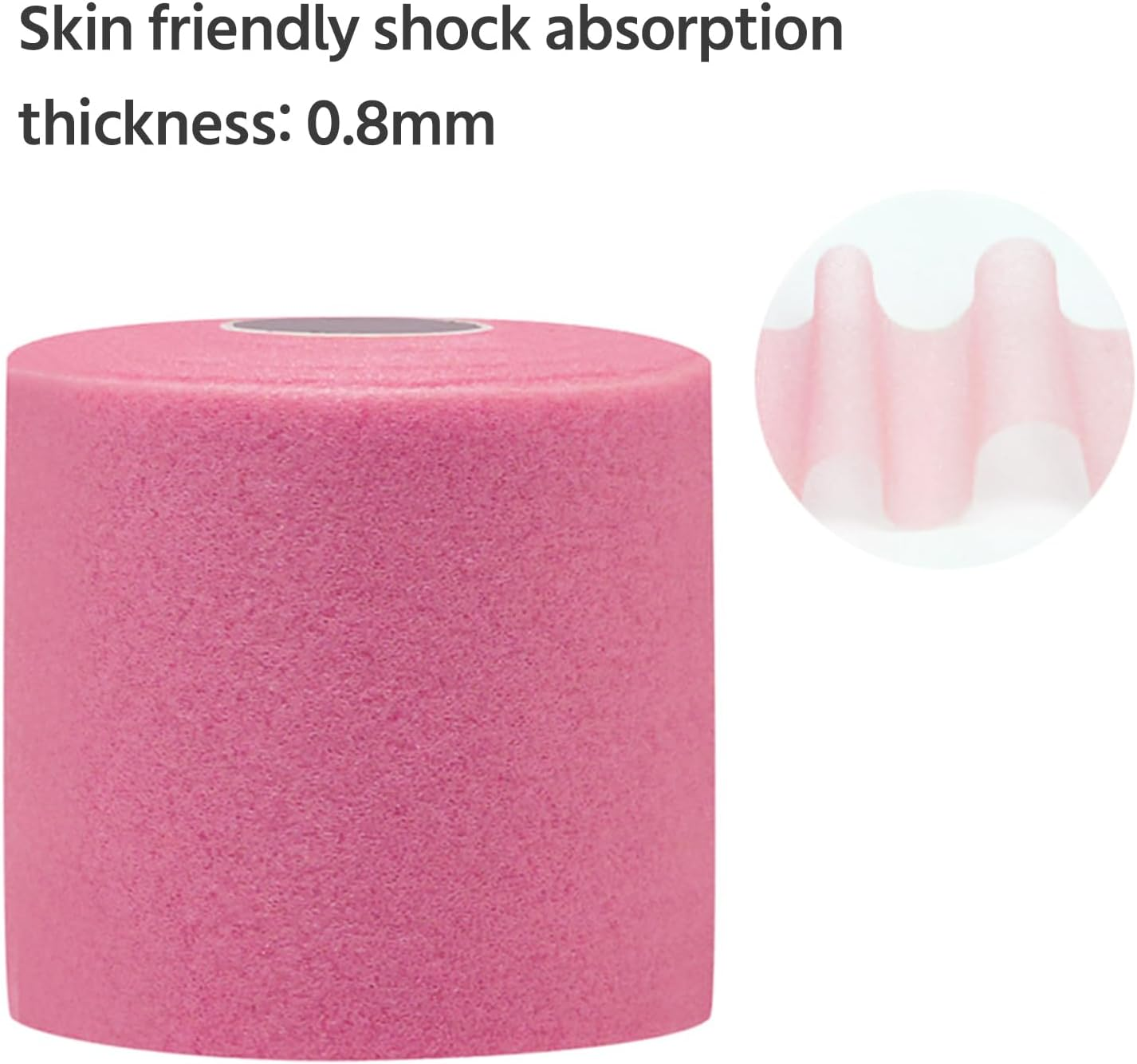 2Pack 22 Yards Pre-Wrap Athletic Tape Foam Underwrap Tape Sports Foam Underwrap Bandage Athletic Foam Tape for Wrists Elbows Knees Ankles Hair(Rose Color) image number 1