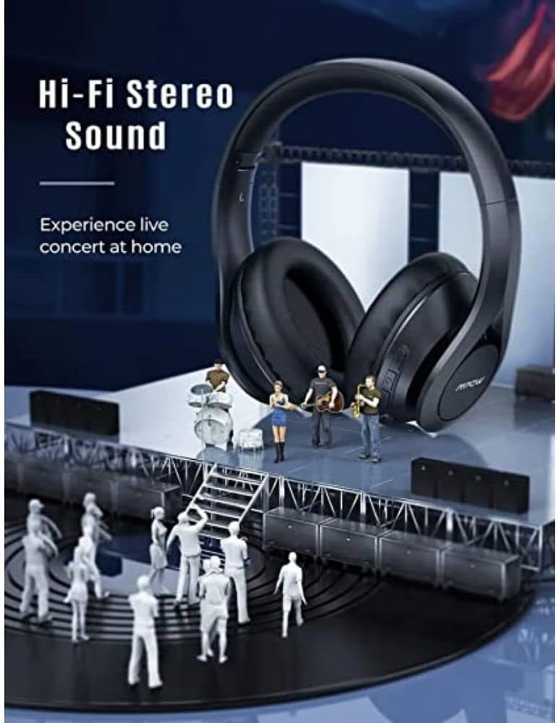 Wireless Headphones - Model BH451B Hi Fi Stereo Sound with Comfortable Fit Soft Ear Pads Adjustable Headband Gaming Headset Volume Control for Laptop Computer Smart Phone image number 1