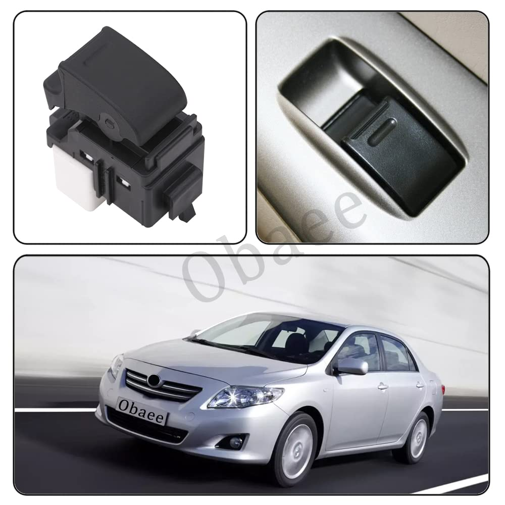 Obaee Power Window Switch Button Front Rear Passenger Side Compatible with Toyota Tundra Sienna Solara Matrix Corolla 4Runner RAV4 Tacoma 1993-2011, Scion Xa Xb Tc, Geo Prizm Replace OE 84810-12080 image number 4