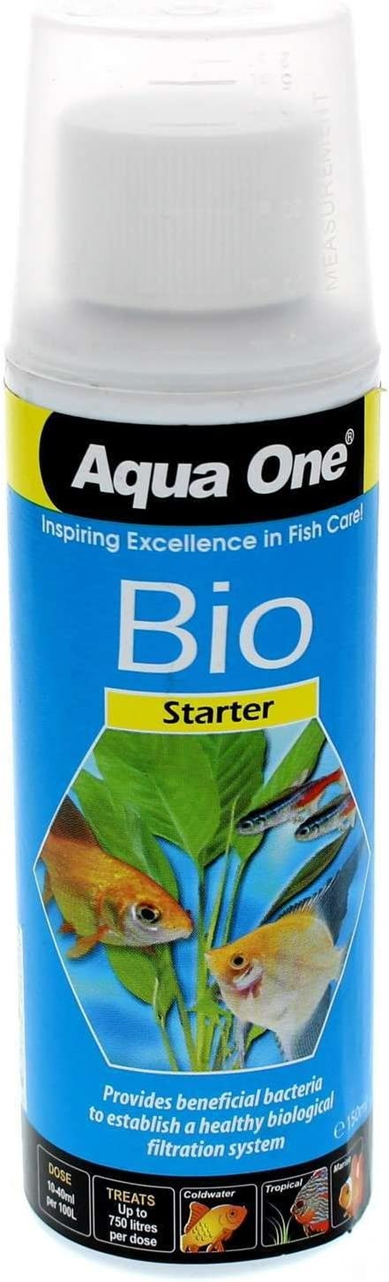 Treatment Bio Starter 150Ml 92152 Fish Tank Aquarium Aqua One image number 2