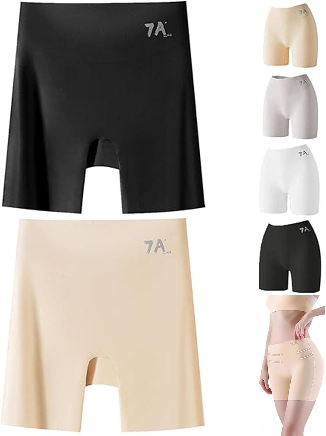 Women High-Waist Ice Silk Underwear with Tummy-Control Hip-Lifting,Ropa Interior De Seda Helada Cintura Alta Mujer 7A