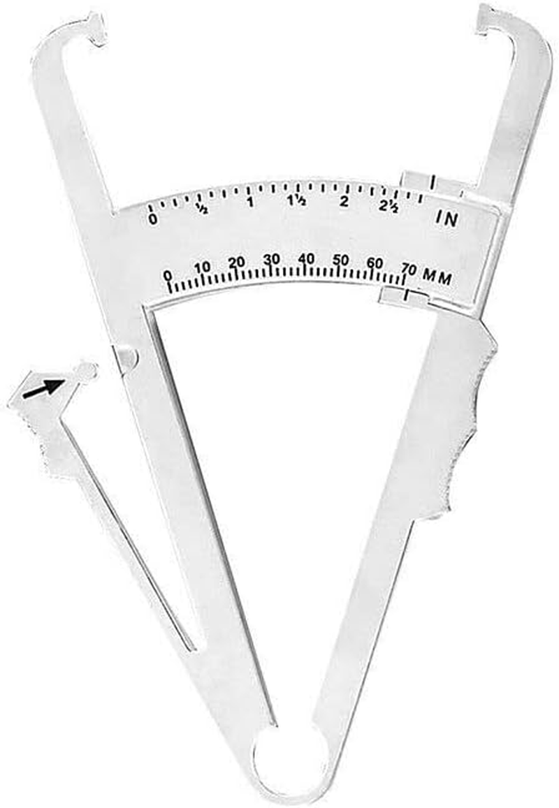 Body Fat Measurement Testing Caliper Skinfold Skin Fold Gym Weight Loss Test, ABS Material, 0-70Mm Range, 6.5X4.3X0.2 In, Ideal for Gym and Weight Loss Monitoring