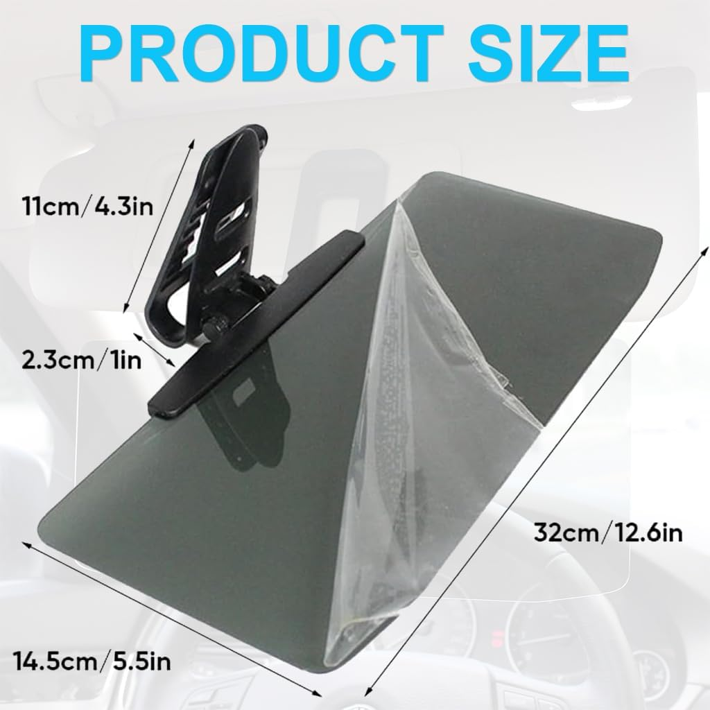IONPSHG 2Pcs Universal anti Glare Polarizing Sunshade Extender Adjustable Angle All Seasons Universal Car Shade, for anti Glare Snow Blindness Uv Protection in Cars Trucks and Suvs All Year Round image number 5