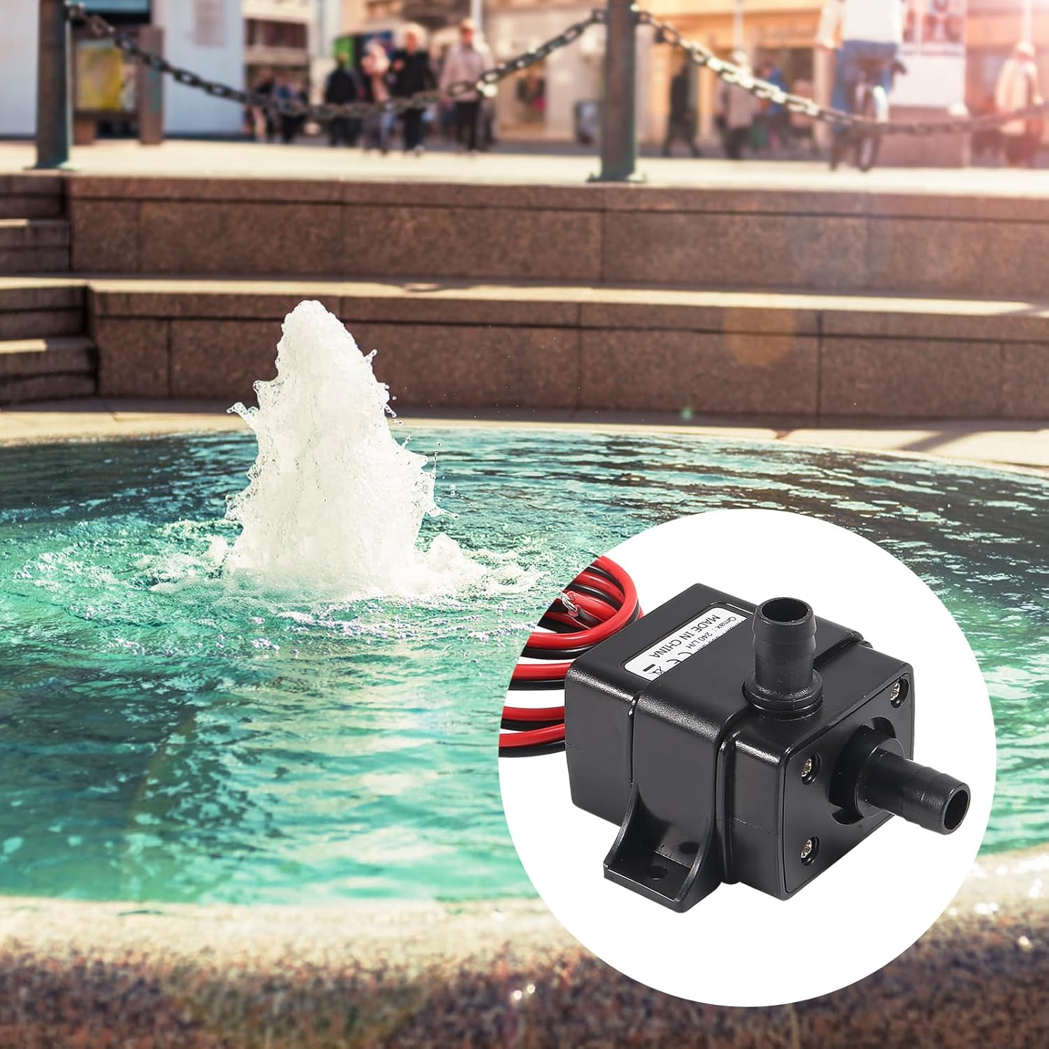 DIANN Mini Submersible Water Pump DC 12V Small Fountain Pump (4.8W 240L/H) with 3.3Ft Tubing 8X10Mm for Fish Tank Aquarium Fountain image number 1