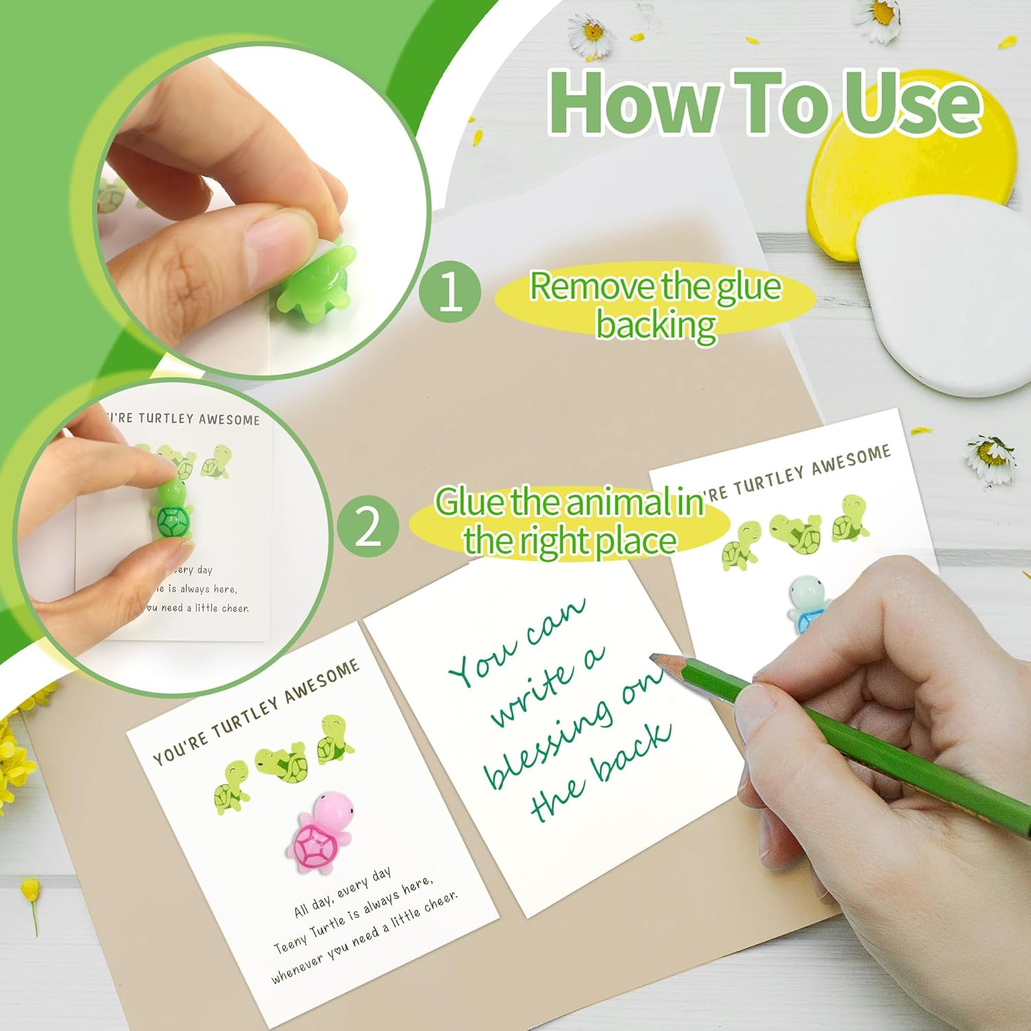 10 Colors Pocket Hugs Frog and Turtle, Mini Pocket Hug Bulk with Greeting Cards, You'Re Turtley Awesome Inspirational Gifts with Card, Frog Turtle Gifts for Friend, Family (10 Colors) image number 4