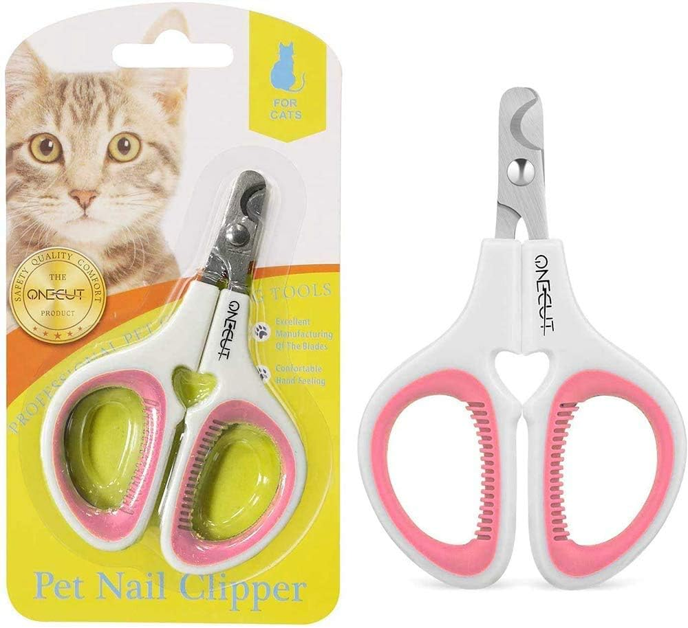 Onecut Cat Nail Scissors - Nail Scissors for Dogs, Professional Pets Nail Clippers with Non-Slip Handles Are Perfect for Rabbits, Dogs and Cats