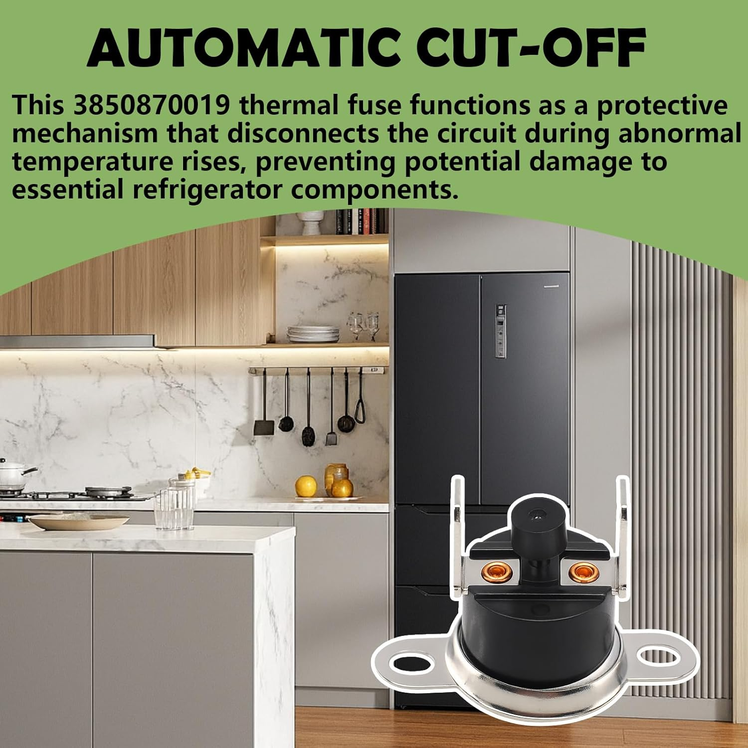 3850870019 Manual Reset Thermostat Thermal Fuse Compatible with Dometic RV Refrigerators Replace 958530285 image number 1