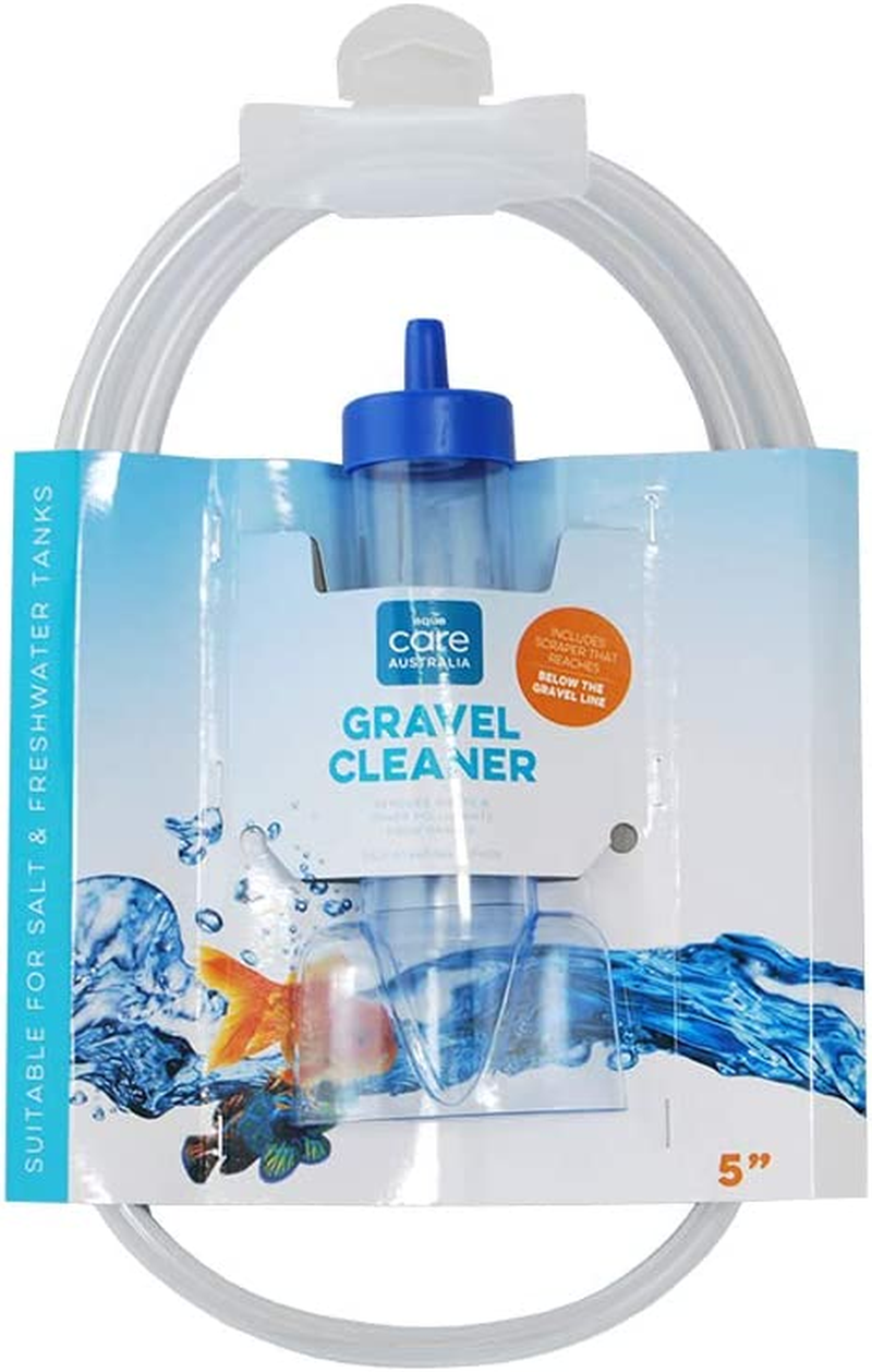 Aqua Care Aquarium Gravel Cleaner with Scraper &ndash; Self-Starting Siphon for Easy Aquarium Water Changes, Removes Waste & Pollutants, Includes Instructions, Tube Length 5 Inches, 12.5CM, Fish Tank image number 1