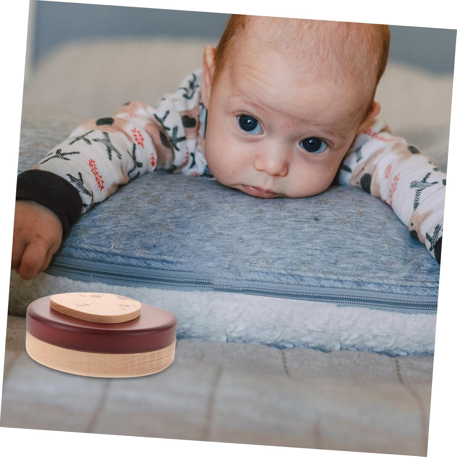 Yardwe Tooth Keepsake Box Wooden Tooth Organizer for Boys with Individual Compartments for Easy Storage Milestone Tracking Newborn image number 5