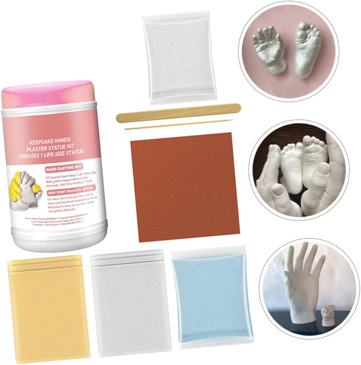 LALAFINA Hand Casting Kit for Newborn Craft Kit Hand and Foot Models Gifts for Family image number 1