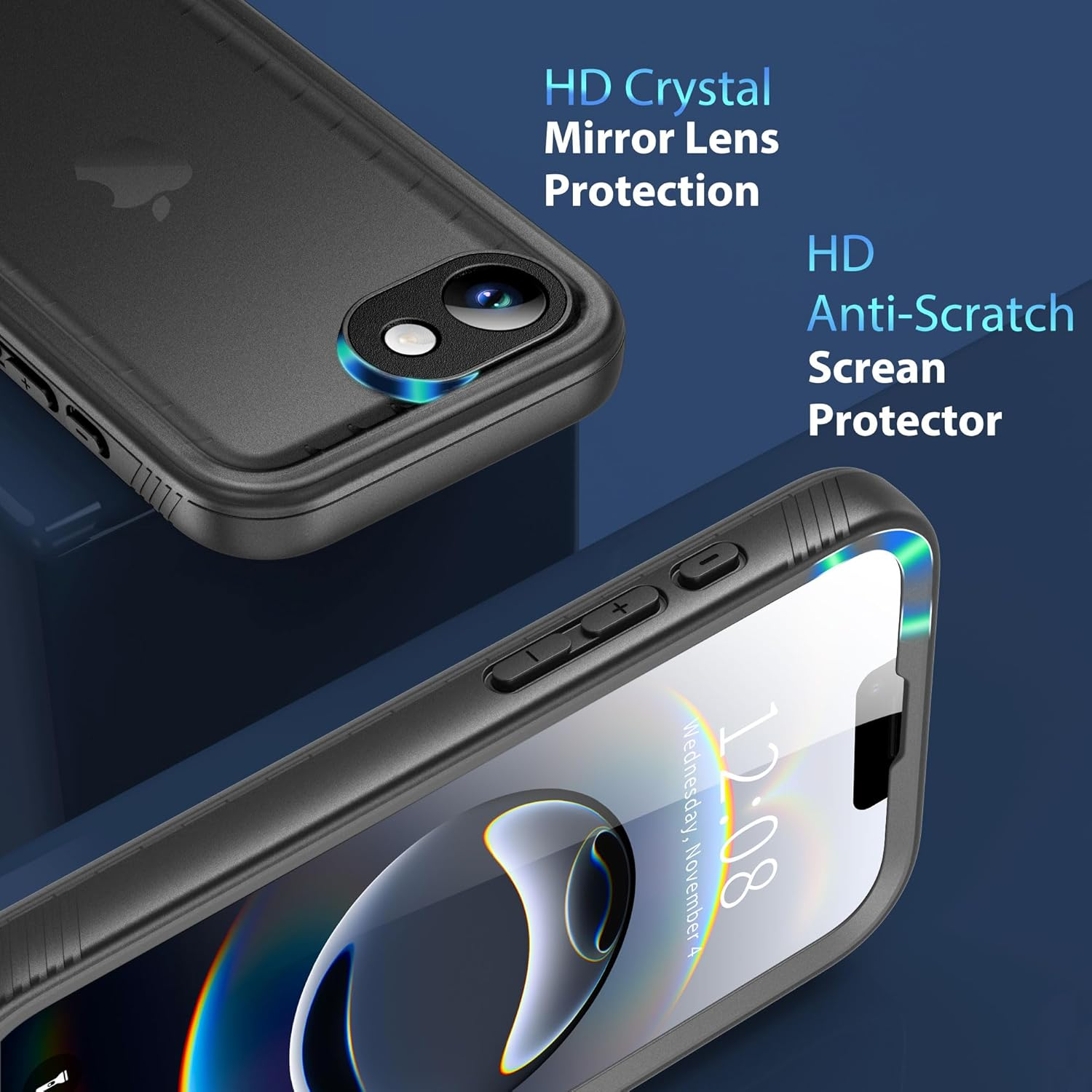 SPORTLINK for Iphone 16E Case - IP68 Waterproof Shockproof Dustproof, 360 Rugged Heavy Duty Cover with Built-In Screen Protector & Lanyard, Full Body Drop Proof Phone Case for Iphone 16E image number 3