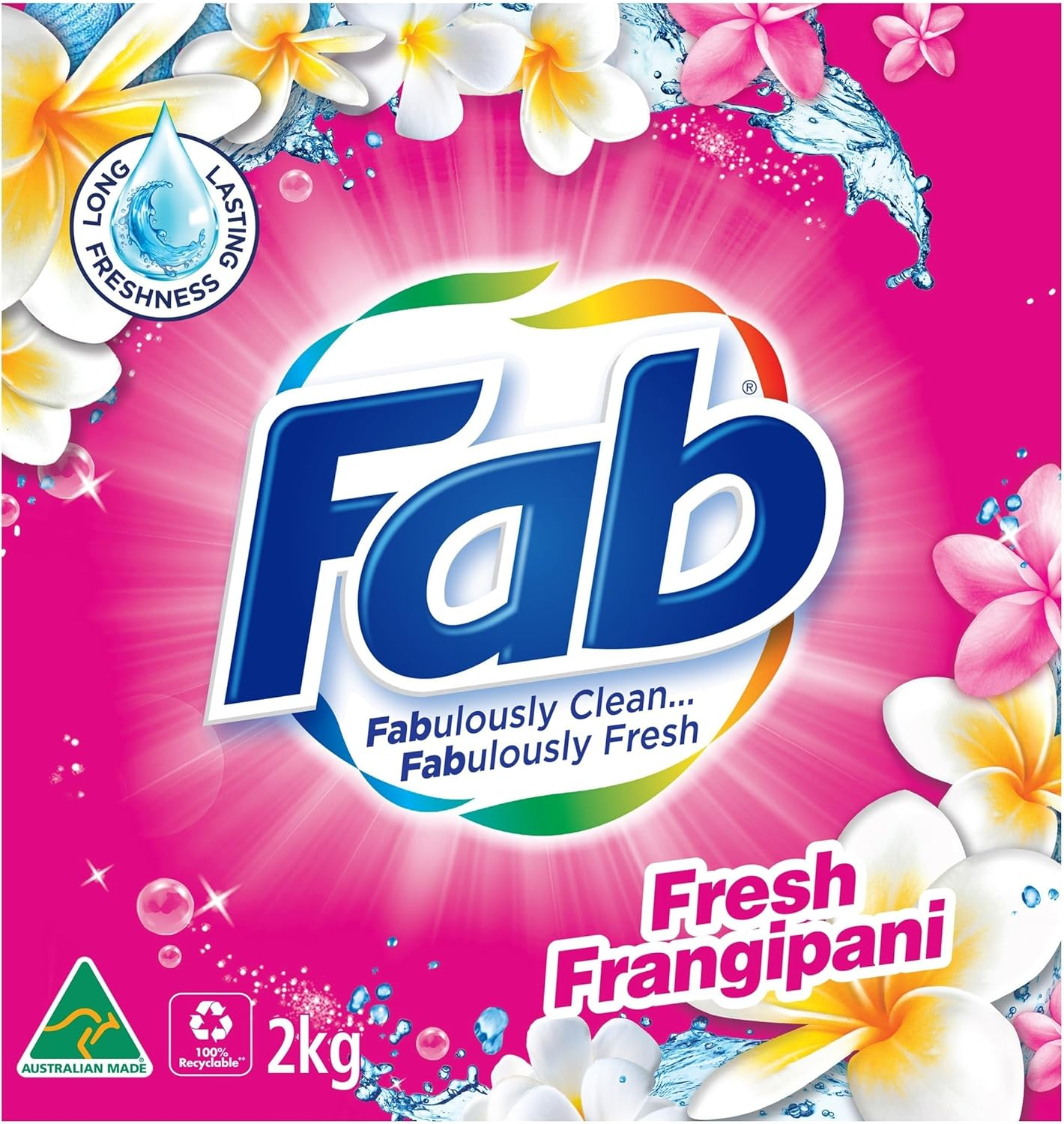 Fab Fresh Frangipani Front and Top Loader Laundry Powder Detergent 2 Kg image number 4