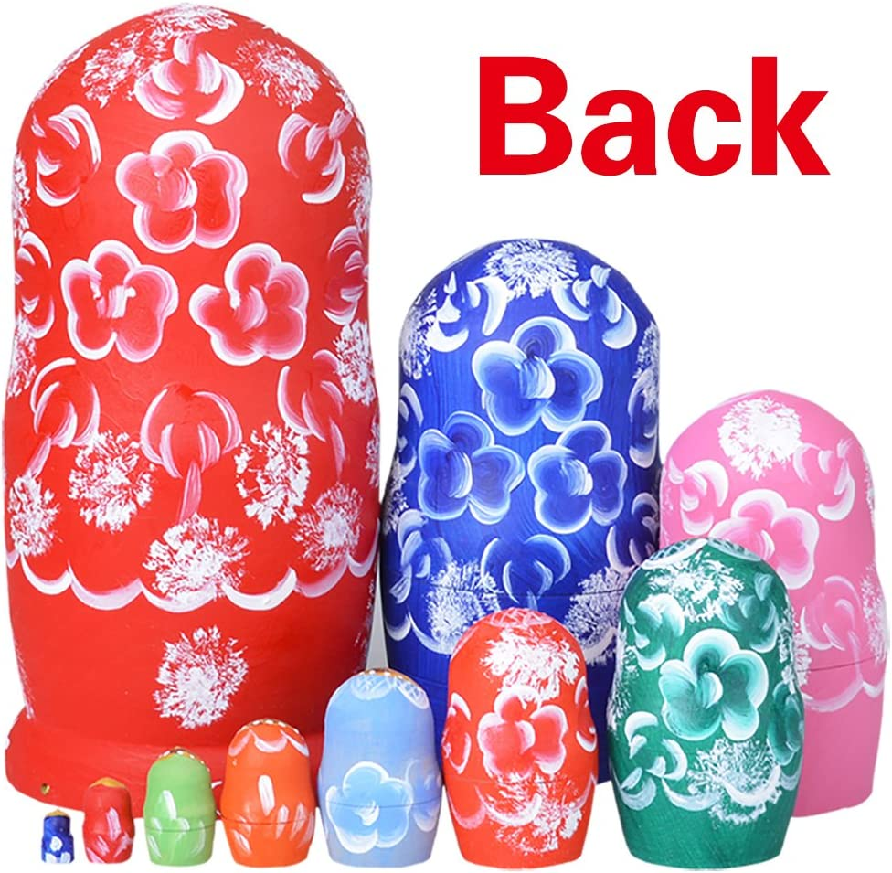 10Pcs Russian Nesting Dolls Matryoshka Handmade1051 image number 3