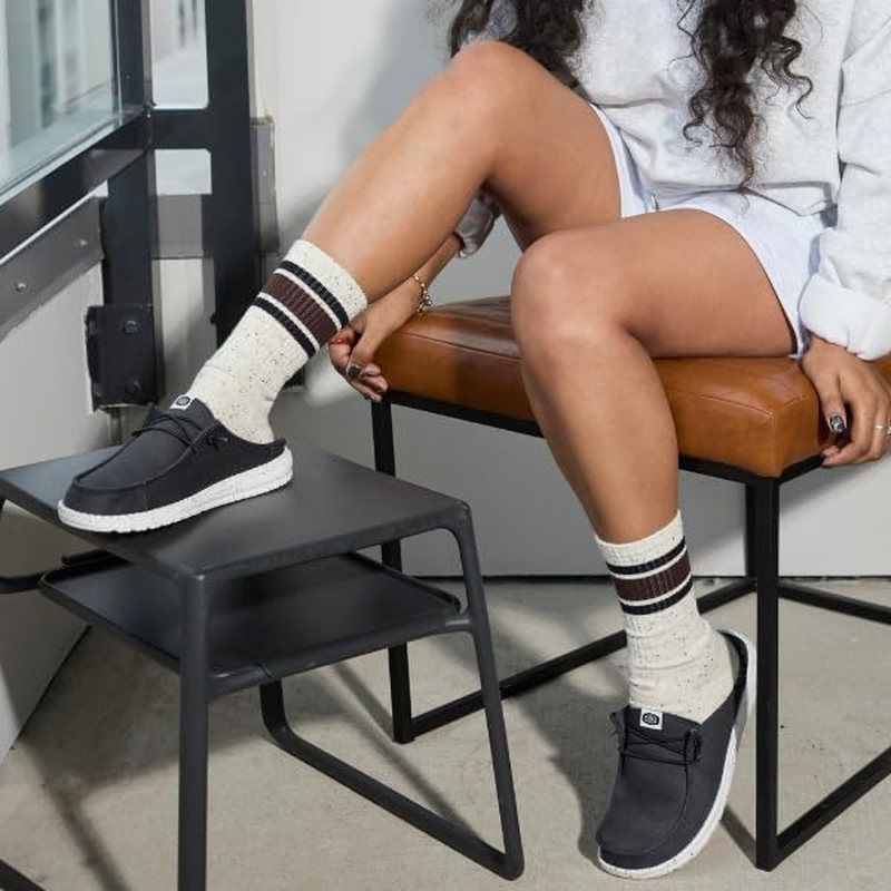 HEYDUDE Women'S Wendy Stretch Canvas Slip on Casual Shoes image number 3