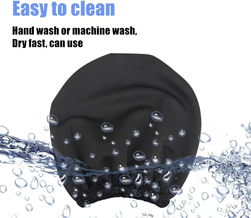 Kastetards 4 Pcs Universal Car Headrest Cover,Soft Breathable Car Seat Head Rest Protector Covers,Dustproof,Washable,Elastic Fabric Coverings (Black) image number 3