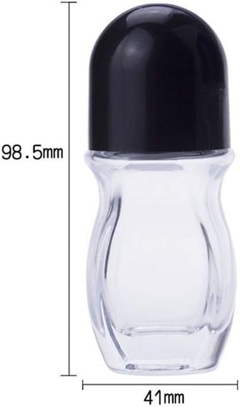 Wresty Roll on Glass Bottles for Essential Oils,2 Pcs Deodorant Bottles Perfume Roller Bottles Empty Deodorant Containers Roller Ball Bottles for Fragrance Cosmetics (30Ml/1 Oz) image number 4