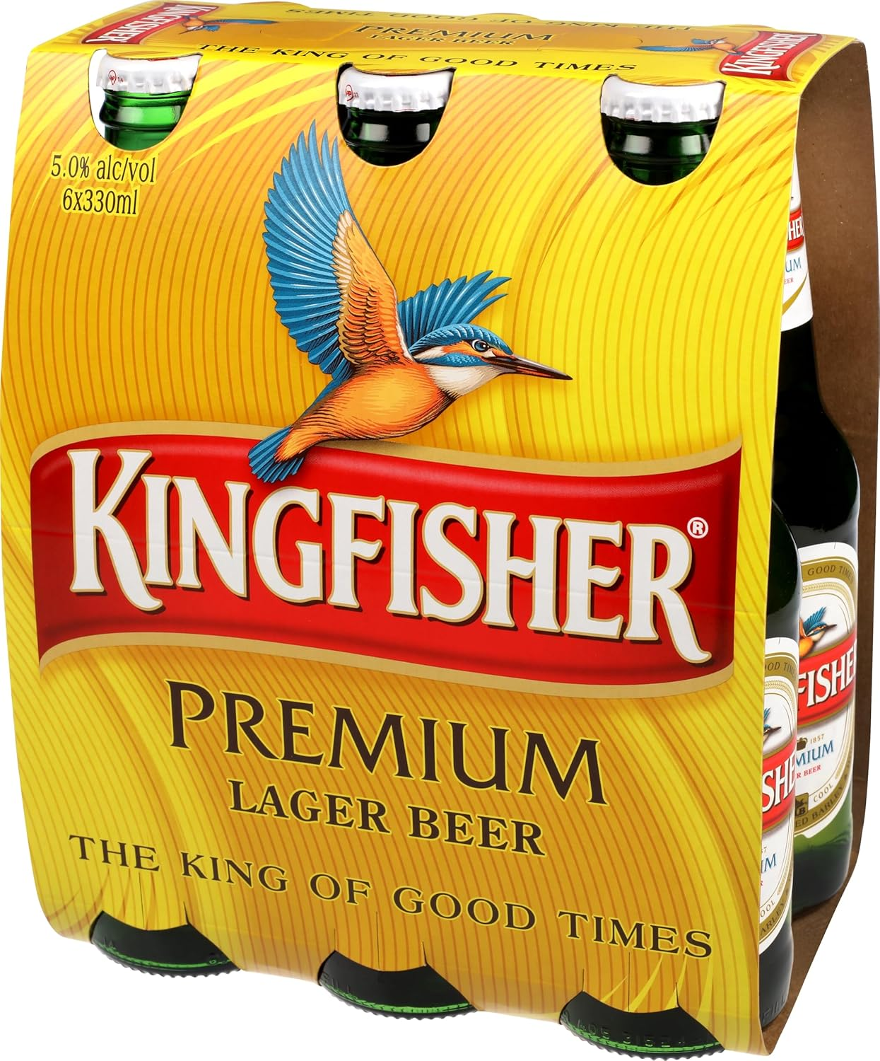 Kingfisher Premium Lager Beer 330 Ml 4 X 6 Pack image number 3