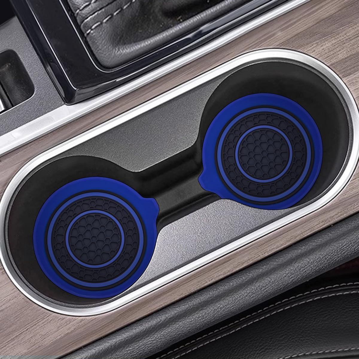 Mandark Car Cup Holder Coaster, 2.75 Inch Non-Slip Vehicle Cup Holder Insert Mats, Dustproof Automotive Interior Console Cup Insulated Pads Accessories, Universal for SUV, Sedan, Truck (Blue) image number 4