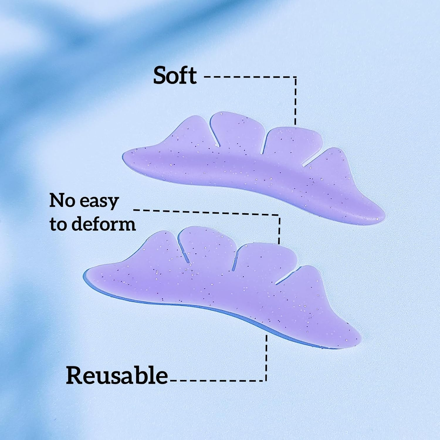 Lomansa Lash Lift Pads Silicone Patch-Shields Bottom Lash Lifts Ultra Soft Reusable Eyelash Lift and Lash Extension for Salon (Purple) image number 4