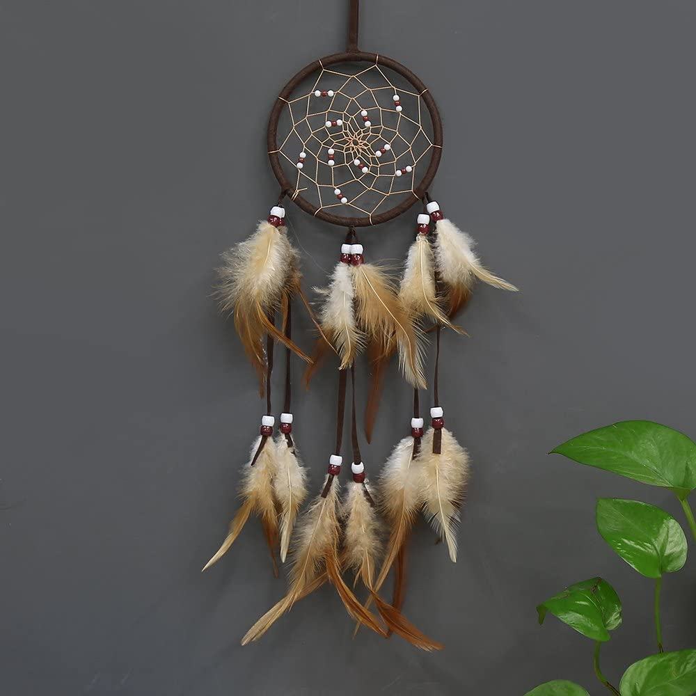 LERTREE Dream Catchers Handmade Wall Hanging Feather Dreamcatcher for Car Kids Bedroom Decoration Ornament image number 4