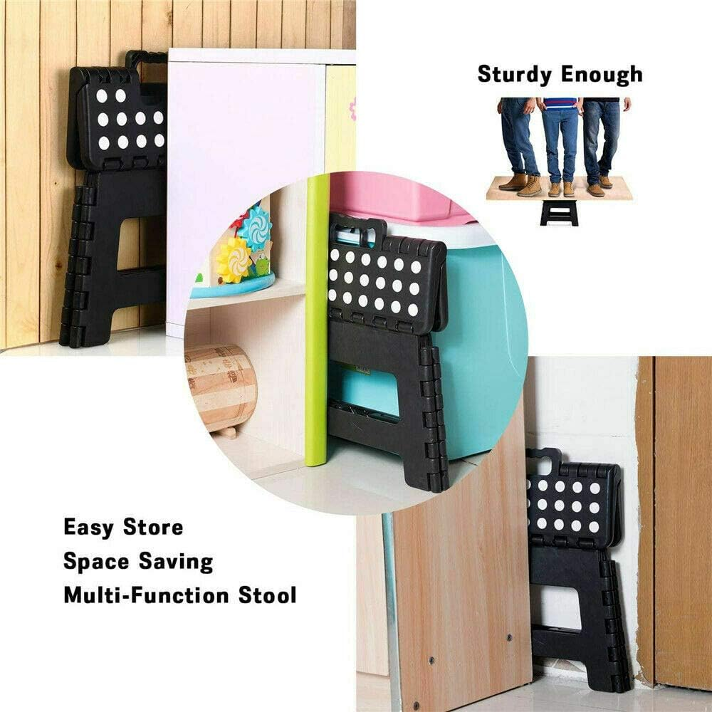 Portable Flat Folding Step Stool Ladder Non Slip Caravan Camping Seat Chair 22/39CM (M/H 22Cm X W 29Cm X D 22Cm) image number 3