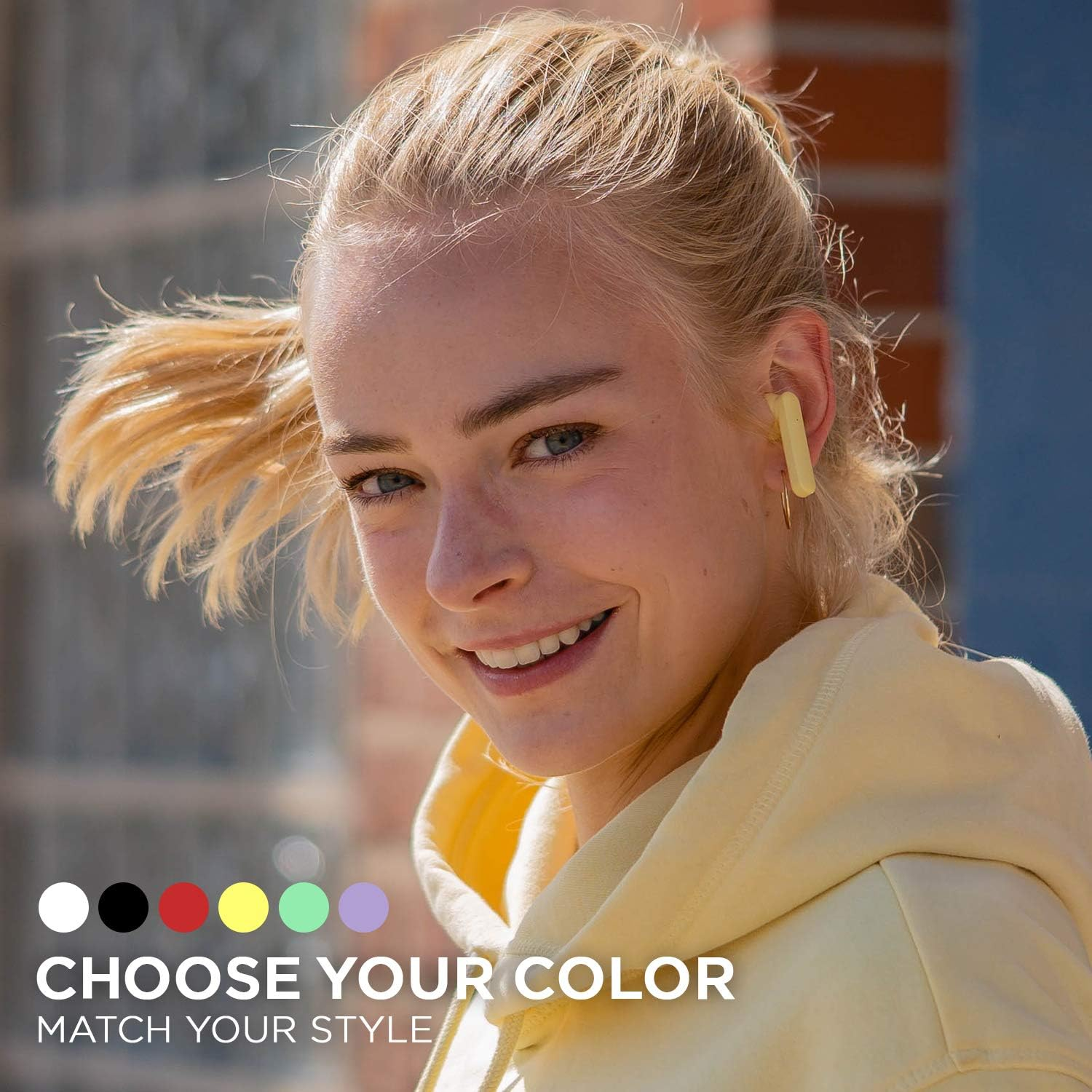 BE Pop Bluetooth 5.1 TWS (Yellow) - Yellow image number 3