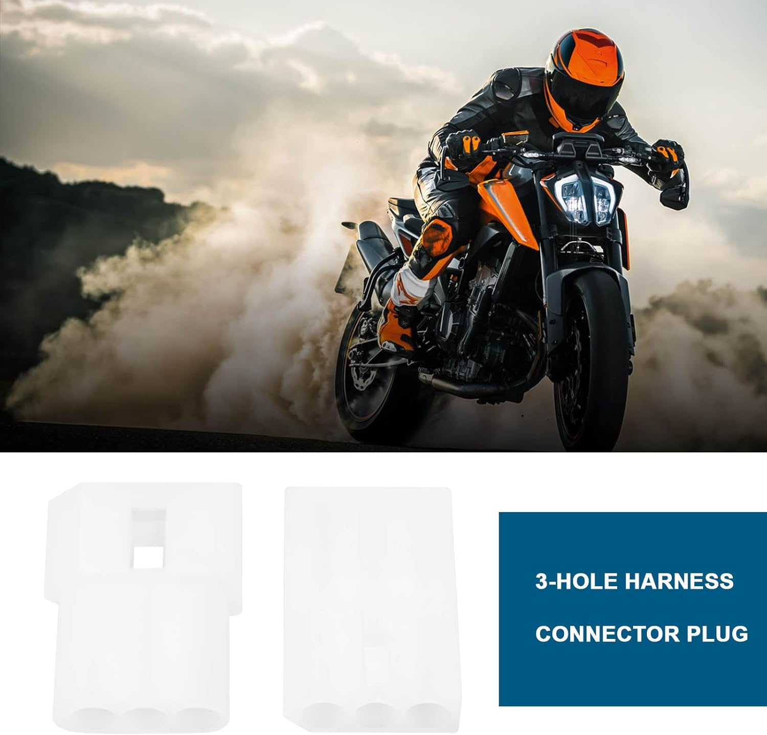 Emagtech 2Set 3-Pin Connector Set Male and Female Suitable for Indicator Switch or Tail Light Compatible with KTM EXC LC4 Compatible with Husaberg