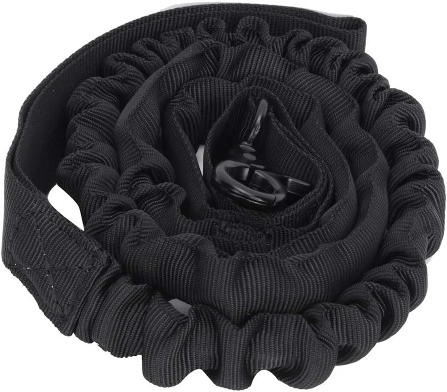 EVTSCAN Dog Traction Rope, Outdoor Tactics Nylon Training Elastic Pet Dog Traction Leash Rope for Walking Camping(Black) image number 2