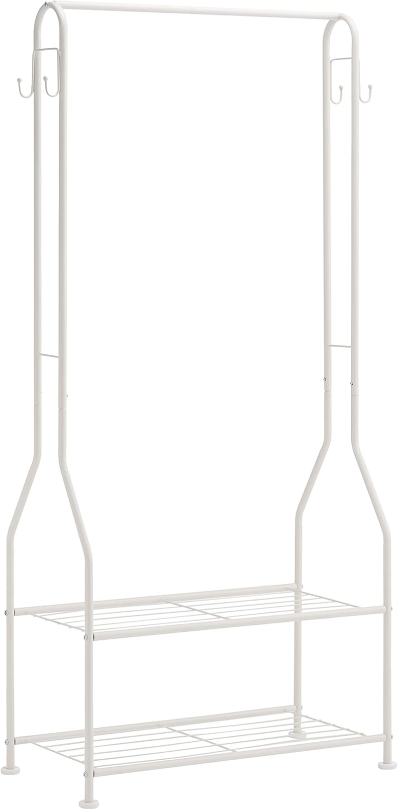 Amazon Basics Wardrobe with Two Bottom Shelves, White, 67.9 X 35.5 X 149.8 Cm
